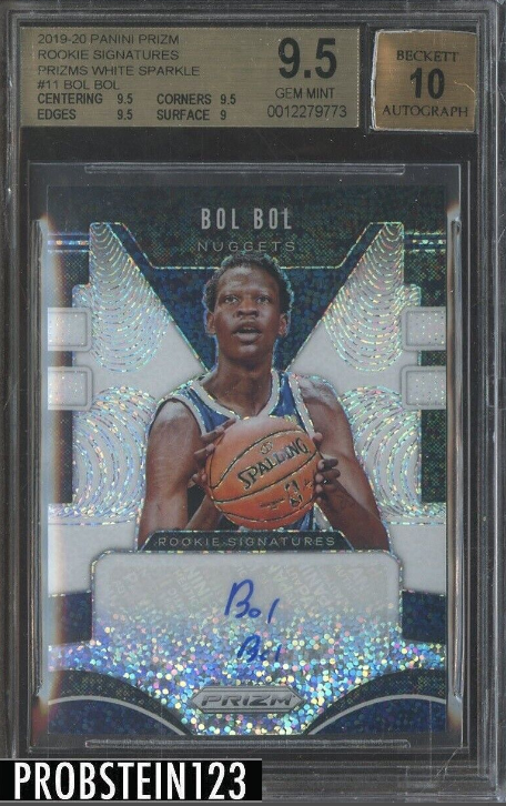 2019-20 Panini White Sparkle Prizm Bol Bol RC Rookie AUTO