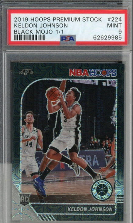 2019 Hoops Premium Stock Keldon Johnson Black Mojo 1/1