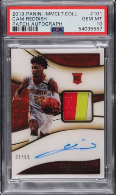 2019 Immaculate Collection Cam Reddish Rookie Rc Patch Auto