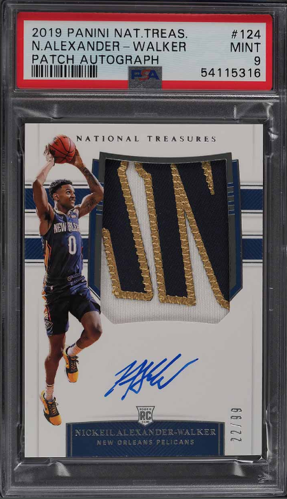 2019 National Treasures Nickeil Alexander-Walker Rookie Rc Patch Auto