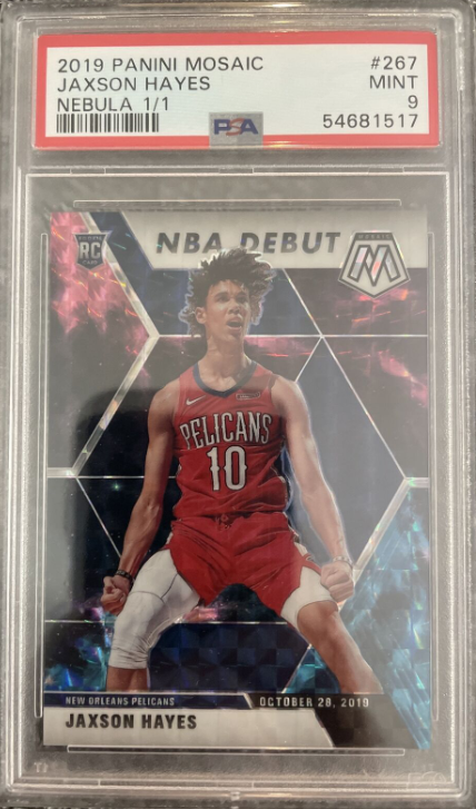 2019 Panini Mosaic Choice Jaxson Hayes NBA Debut RC Nebula Prizm 1/1 