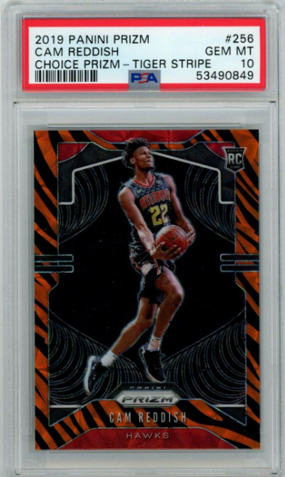 2019 Prizm Choice Cam Reddish Tiger Stripe Rookie Auto