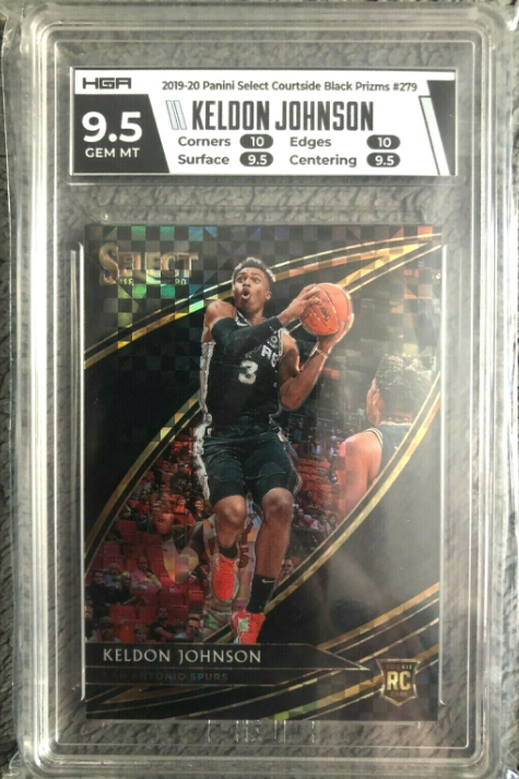 2019 Select Spurs Keldon Johnson Black Prime 1/1 Courtside