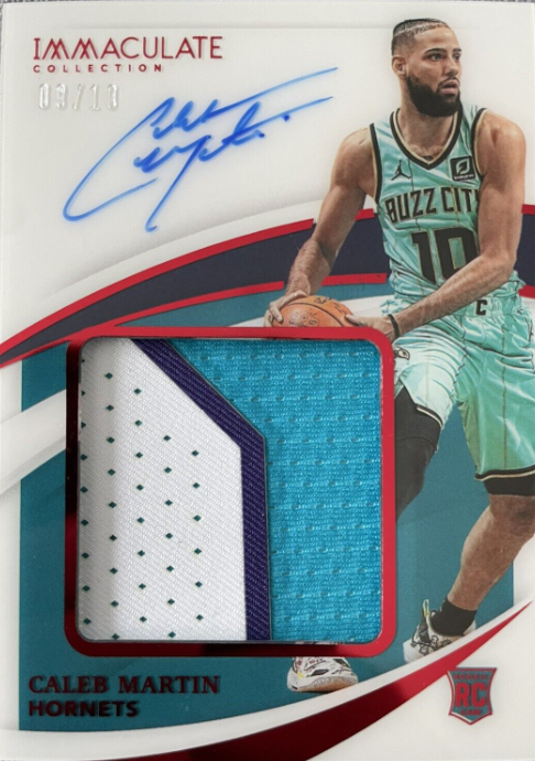 2020-21 Caleb Martin Panini Immaculate Rookie Patch Auto RC