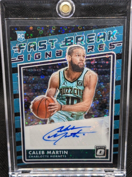 2020-21 Donruss Optic Fast Break Signatures Caleb Martin Rookie Auto BLACK 1/1