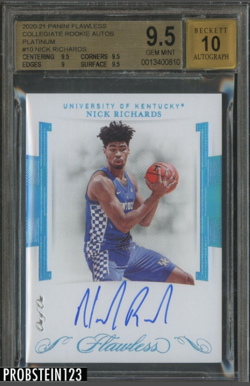 2020-21 Flawless Platinum Nick Richards RC Rookie 1/1