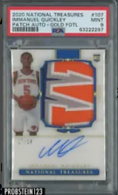 2020-21 National Treasures Gold FOTL Immanuel Quickley RC Patch AUTO 