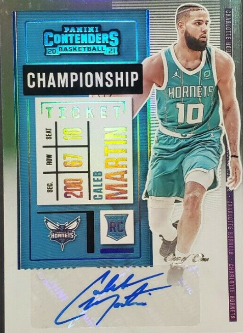 2020-21 Panini Contenders Basketball Caleb Martin Rookie Auto 1/1