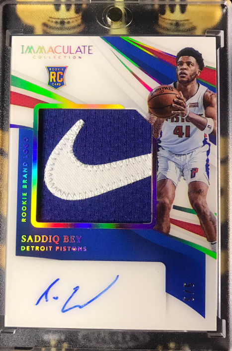 2020-21 Panini Immaculate Basketball Saddiq Bey Rookie Auto