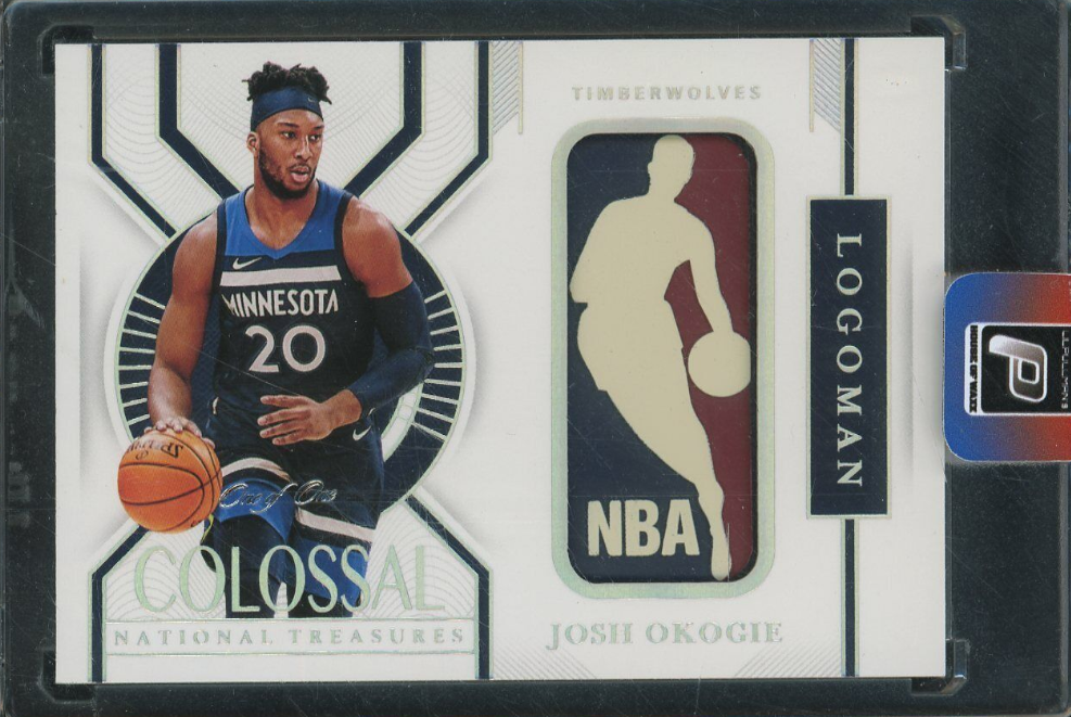 2020-21 Panini National Treasures Colossal Josh Okogie GU Logo Man Patch 1/1