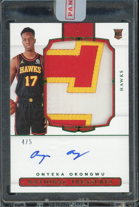 2020-21 Panini National Treasures RPA Emerald Onyeka Okongwu AUTO RC