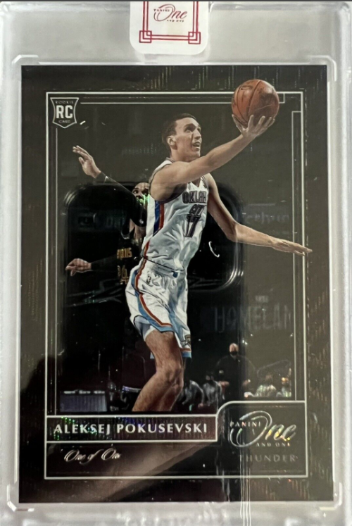 2020-21 Panini One & One Aleksej Pokusevski Black Rookie 1/1 Mint Unopened