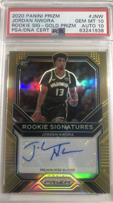 2020-21 Panini Prizm GOLD Jordan Nwora Auto 1/1 Rookie RC