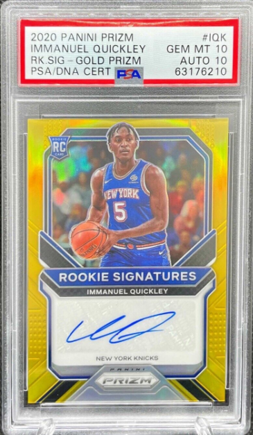 2020-21 Panini Prizm Immanuel Quickley Rookie GOLD Rookie Auto