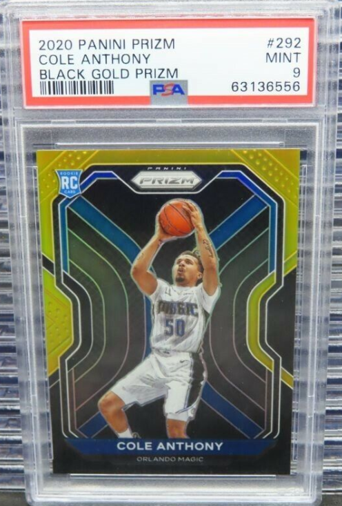 2020-21 Prizm Cole Anthony Choice Black Gold Prizm Rookie RC