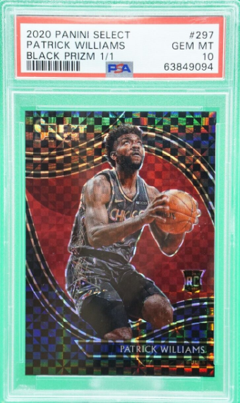 2020-21 Select Base Courtside Black Prizms TRUE 1/1 Patrick Williams Rookie Card