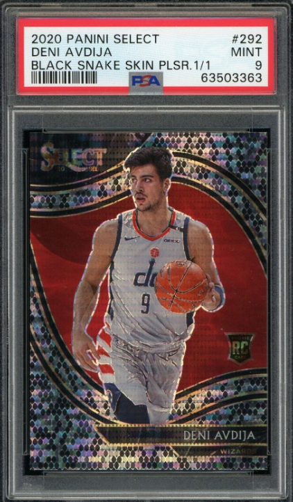 2020-21 Select Deni Avdija Snakeskin Courtside 1/1 Wizards