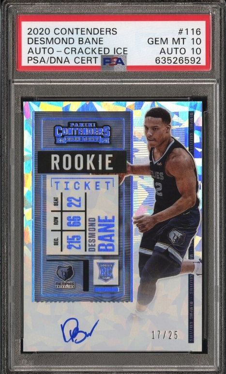 2020 Contenders Desmond Bane Rookie Ticket Cracked Ice