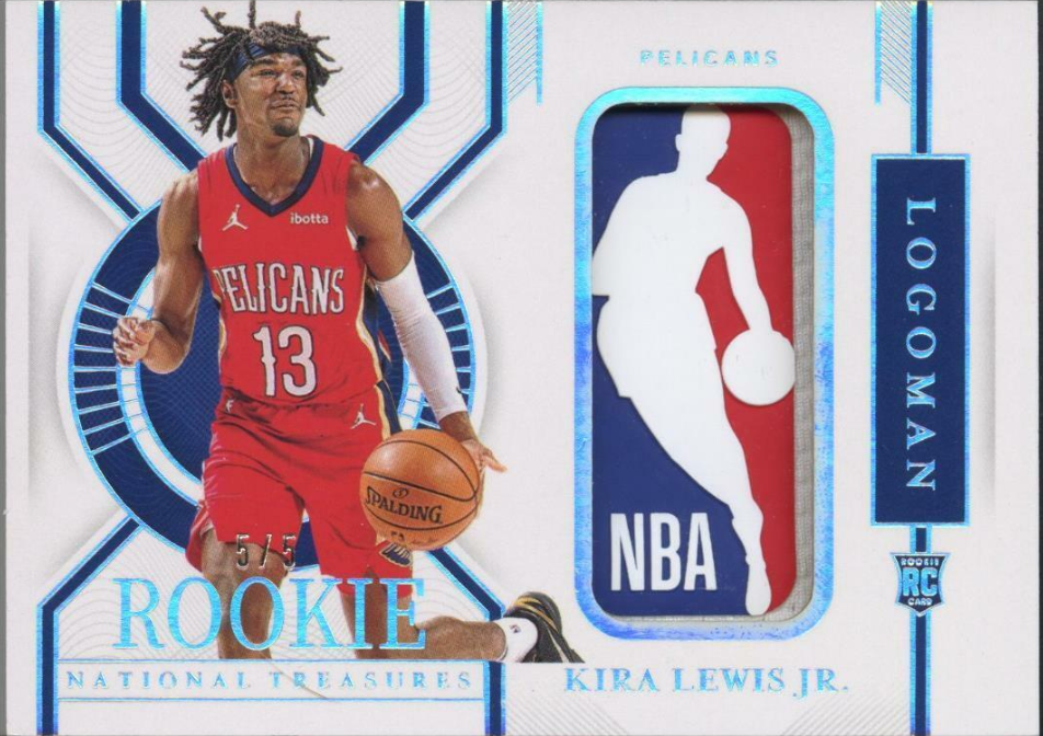 2020 Panini National Treasures  Kira Lewis Jr Rookie Logoman RC