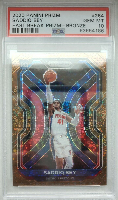 2020 Panini Prizm Fast Break Bronze Saddiq Bey Rookie Card