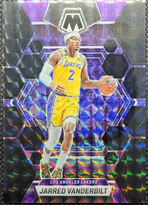 2022-23 Panini Mosaic Jarred Vanderbilt Black Mosaic Prizm Ssp True 1/1 Lakers