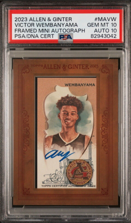 2023 Topps Allen and Ginter Victor Wembanyama Rookie Auto