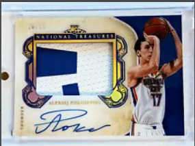 Aleksej Pokusevski 2020-21 National Treasures Rookie Patch Auto Gold