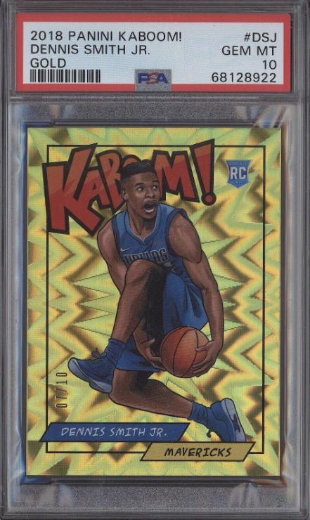 Dennis Smith Jr. PSA 10 2018 Panini Kaboom! Kaboom Gold Rookie Rc