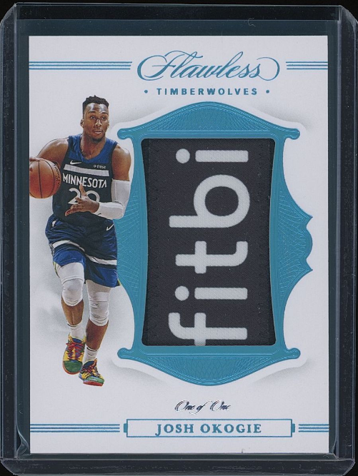 Josh Okogie 2019-20 Flawless Patch Logo One of One 1/1 Timberwolves