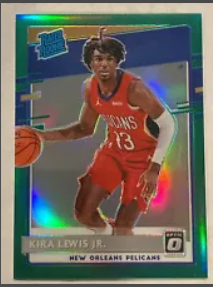 Kira Lewis Jr. 2020-21 Donruss Optic Rated Rookie Green Priam New Orleans