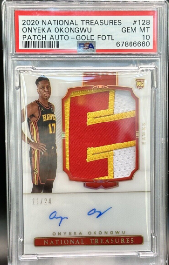 Onyeka Okongwu 2020 Panini National Treasures Rc Patch Auto