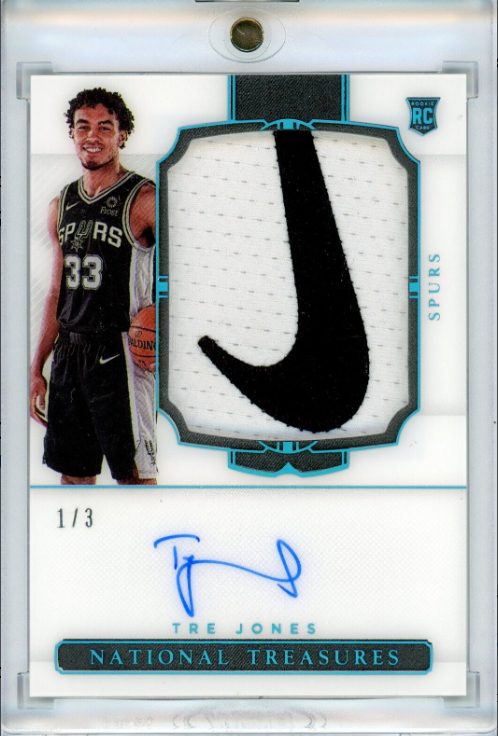 Tre Jones 2020-21 National Treasures True Rpa Nike Swoosh Auto