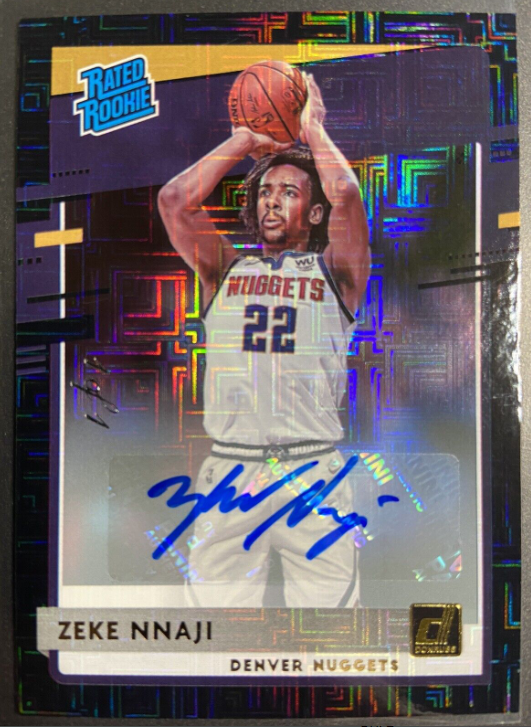 Zeke Nnaji 20-21 Donruss Choice Black Rated Rookie Auto 1/1