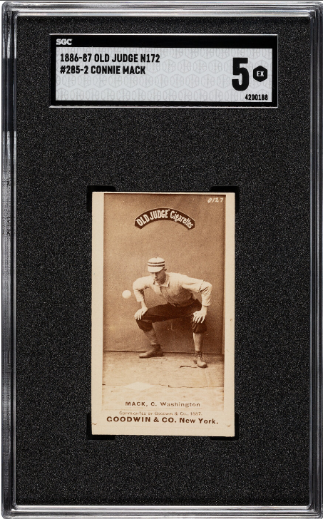 1887-90 N172 Old Judge Connie Mack Rookie Card