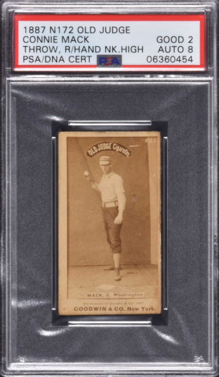 1887 N172 Old Judge Cigarettes Connie Mack Rookie Card