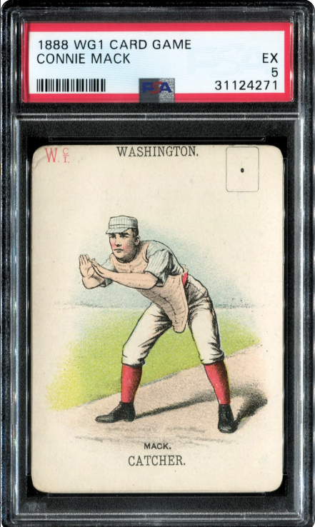 1888 WG1 Card Game Connie Mack Rookie Card