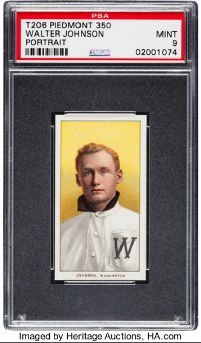 1909-11 T206 Piedmont Walter Johnson Portrait Rookie Card