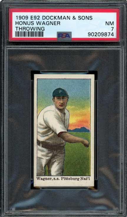 1909 Dockman & Sons Honus Wagner Throwing Version Rookie Card