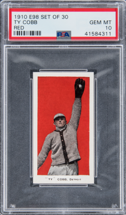 1910 E98 Set of 30 Ty Cobb, Red Rookie Card