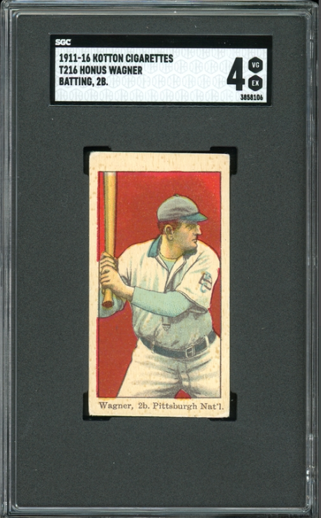 1911-16 Kotton Cigarettes T216 Honus Wagner Batting Rookie Card