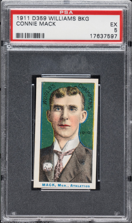 1911 D359 Williams Baking Connie Mack Rookie Card