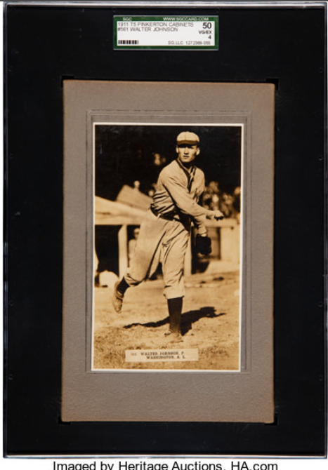 1911 T5 Pinkerton Walter Johnson Rookie Card