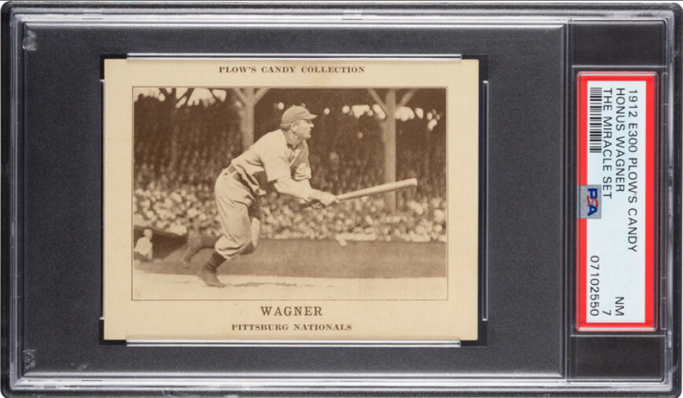 1912 E300 Plow's Candy Honus Wagner "The Miracle Set." Rookie Card