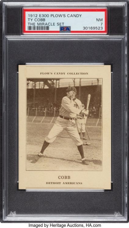 1912 E300 Plow's Candy Ty Cobb "The Miracle Set." Rookie Card