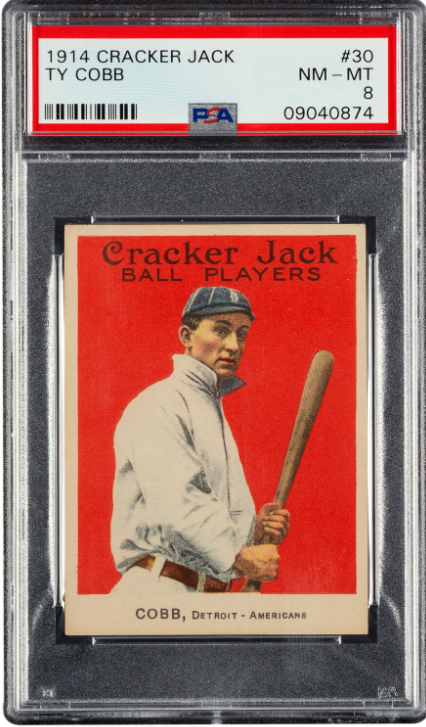 1914 Cracker Jack Ty Cobb Rookie Card