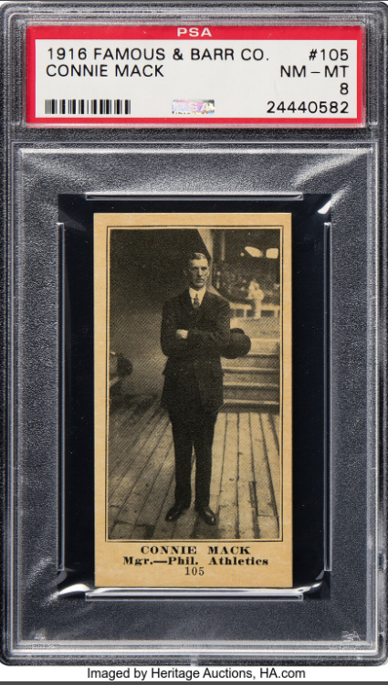 1916 Famous & Barr Co. Connie Mack Rookie Card