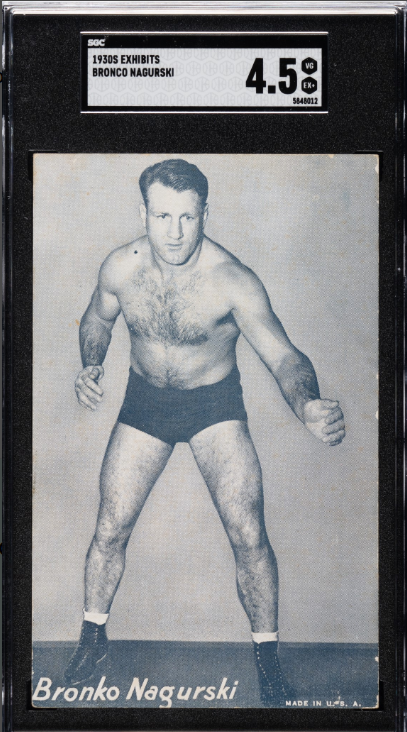 1930s Exhibits Wrestling Bronko Nagurski Rookie Card