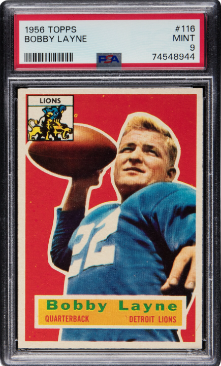 1956 Topps Bobby Layne Rookie Card