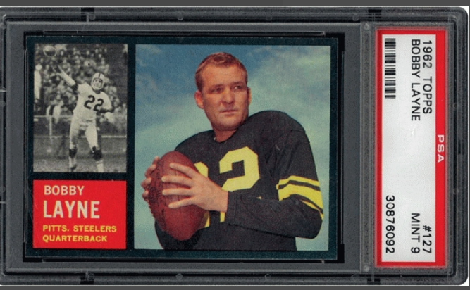 1962 Topps Bobby Layne Rookie Card