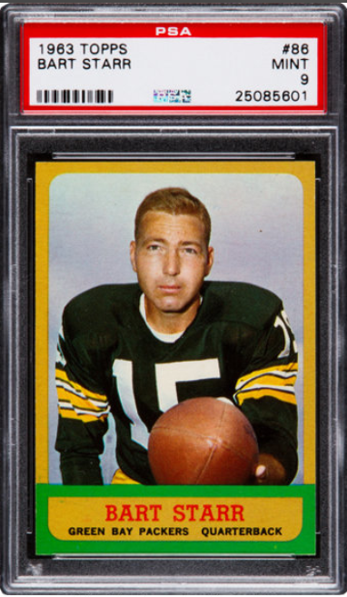 1963 Topps Bart Starr Rookie Card